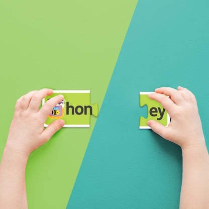 Hinkler Building Blocks Match & Learn Word Sounds | 60 Connecting Jigsaw Pieces with 16-Page Activity Book | Phonics & Word Sound Learning Game for Kids Ages 3+