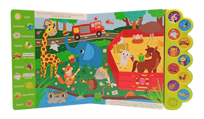 Page Publication Look and Find Noisy ABC’s Sound Book for Kids | Interactive Alphabet Learning Book with 10 Sounds