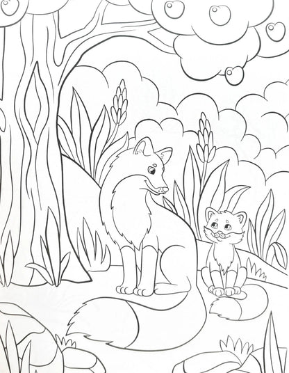 Animal Kingdom Coloring Kit for Kids with Markers Included | Creative Animal Coloring Book Set