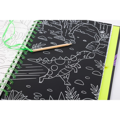 Neon Scratch Art Amazing Dinosaurs - Jaiman Toys