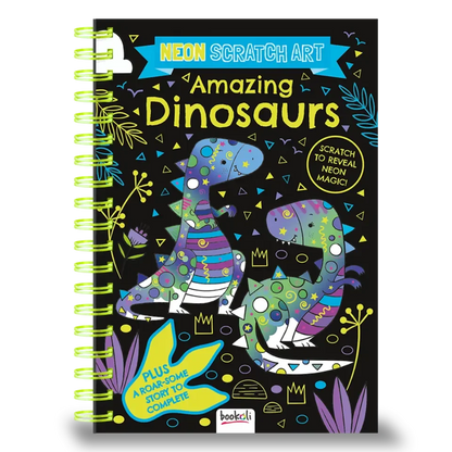 Neon Scratch Art Amazing Dinosaurs - Jaiman Toys