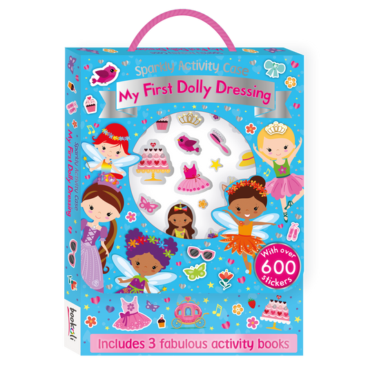 Sparkly Activity Case: My First Dolly Dressing | 3 Activity Books + 600+ Stickers | Creative Dress-Up Fun for Kids