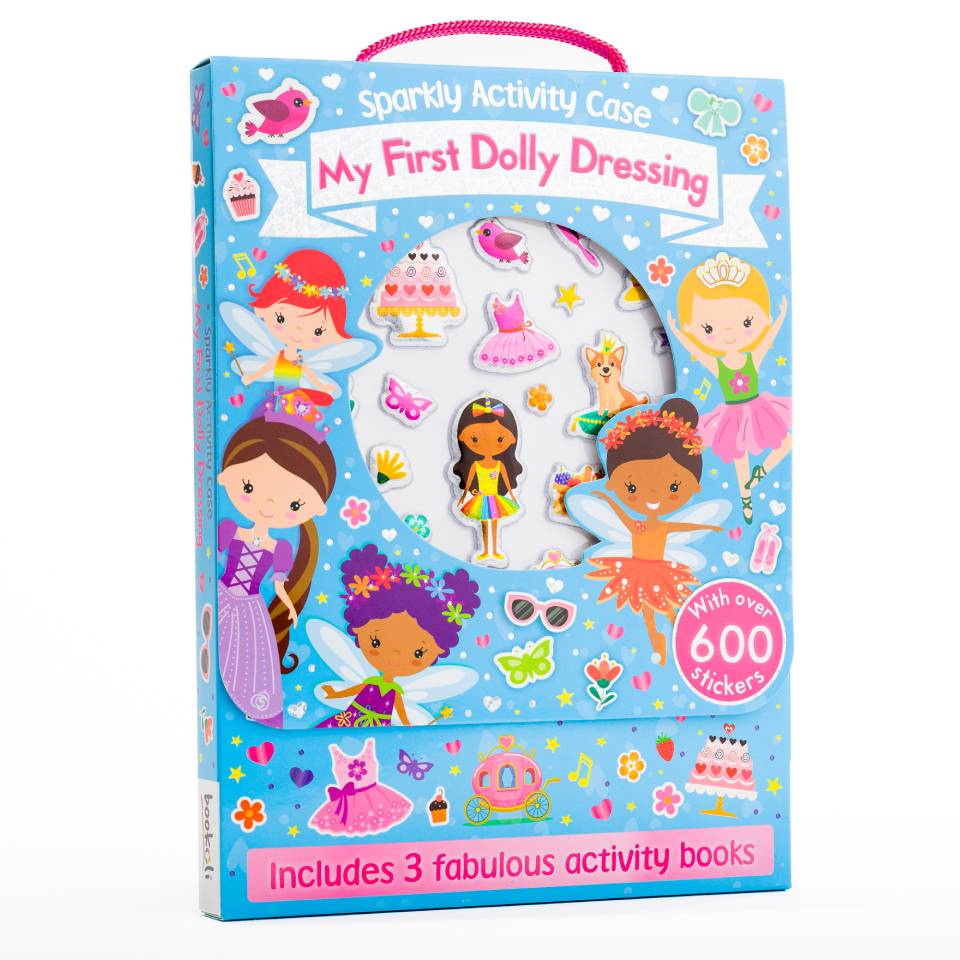 Sparkly Activity Case: My First Dolly Dressing | 3 Activity Books + 600+ Stickers | Creative Dress-Up Fun for Kids