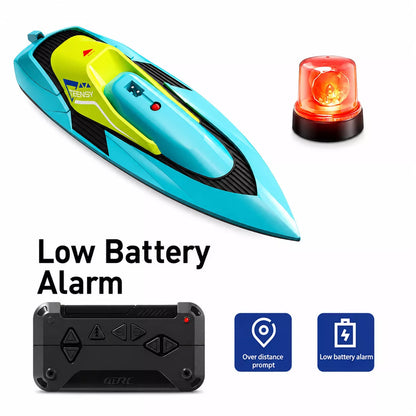 4DRC RC Racing Boat for Kids | 15 KM/H High-Speed 2.4GHz Remote Control Boat | Rechargeable Water Toy for Pools, Lakes & Rivers | 30 Min Playtime | Boys & Girls 8+ Years
