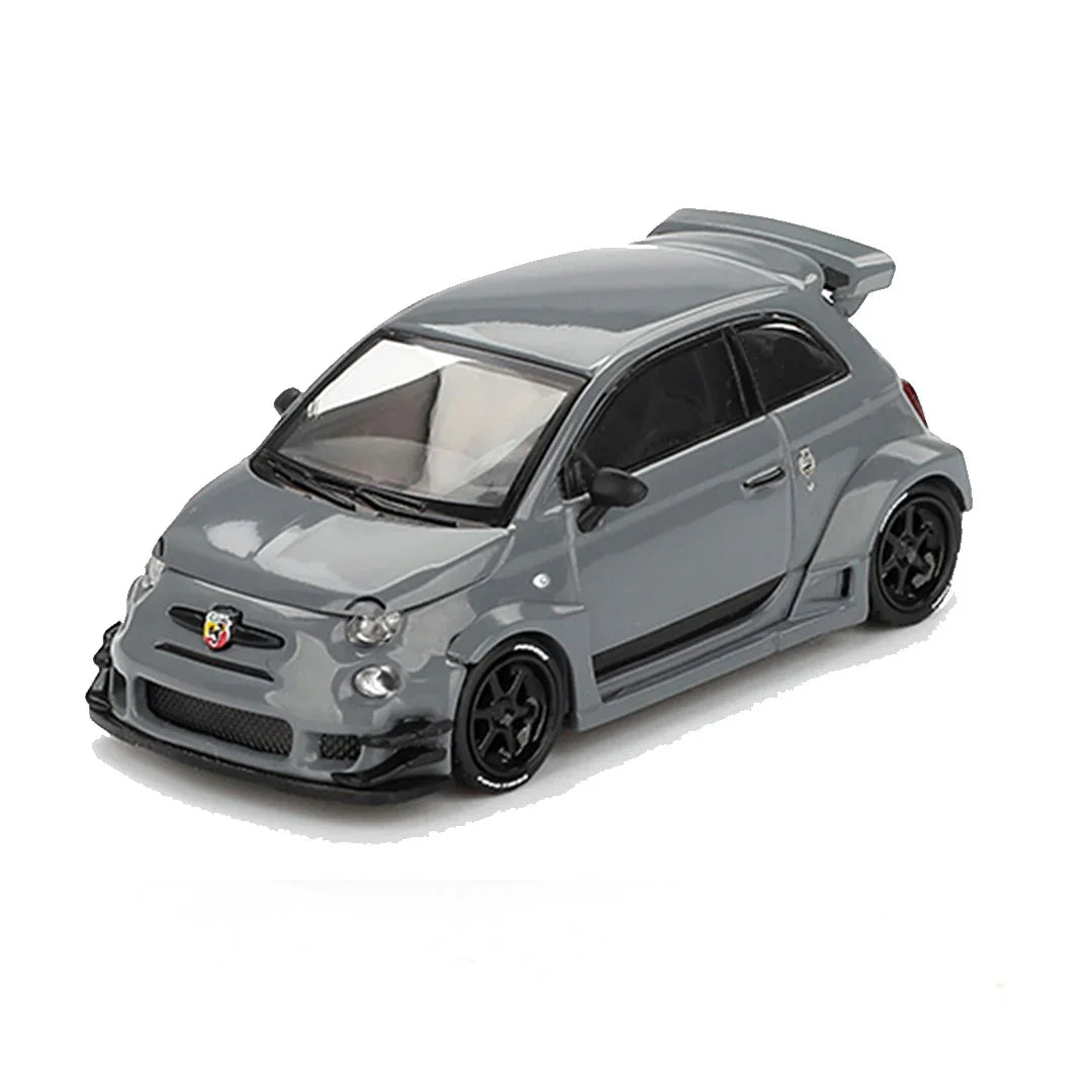 MINI GT LB-Works x Abas Works Abarth 595 – Grey | 1:64 Scale Diecast Model Car - Jaiman Toys