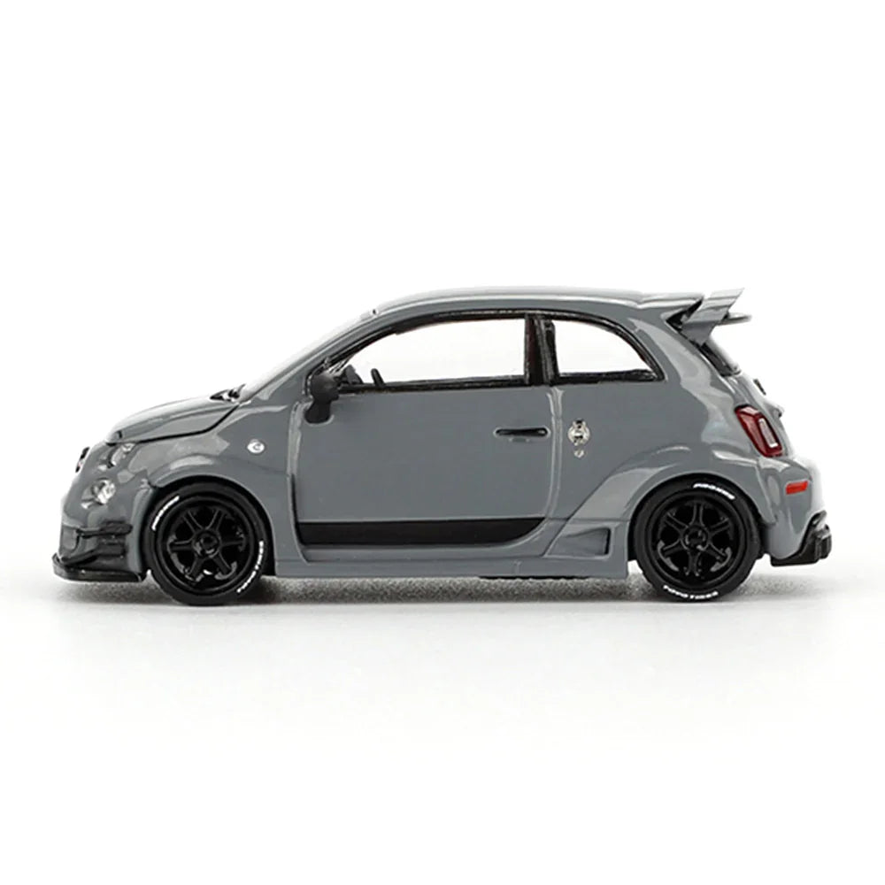 MINI GT LB-Works x Abas Works Abarth 595 – Grey | 1:64 Scale Diecast Model Car - Jaiman Toys