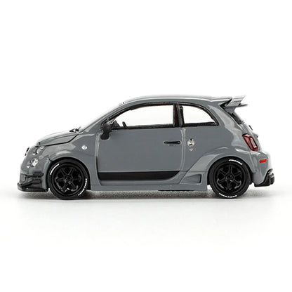 MINI GT LB-Works x Abas Works Abarth 595 – Grey | 1:64 Scale Diecast Model Car - Jaiman Toys