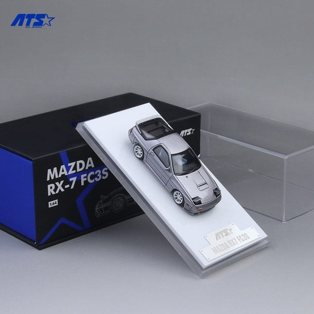 ATS 1:64 Mazda RX-7 Mk2 FC3S – Silver Grey | Retractable Headlights Diecast Model (ATS880203)