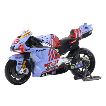 Maisto Ducati GP23 No. 93 Gresini Racing MotoGP Motorcycle Model with Display Stand | Racing Bike Collectible
