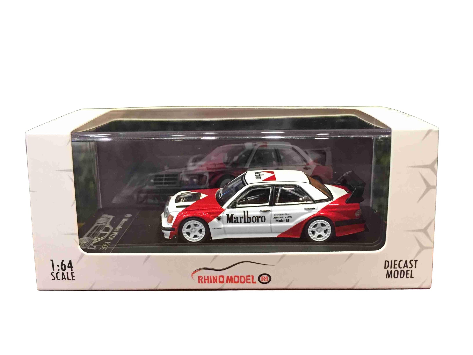 Rhino Model 1:64 Marlboro Mercedes-Benz 190E (W201) Red/White - Jaiman Toys