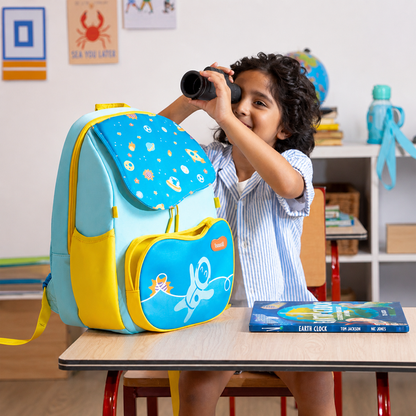 Basil Space Explorer Kids School Backpack 18–20L | 40cm School Bag with Posture Support, Wide Straps & Chest Strap