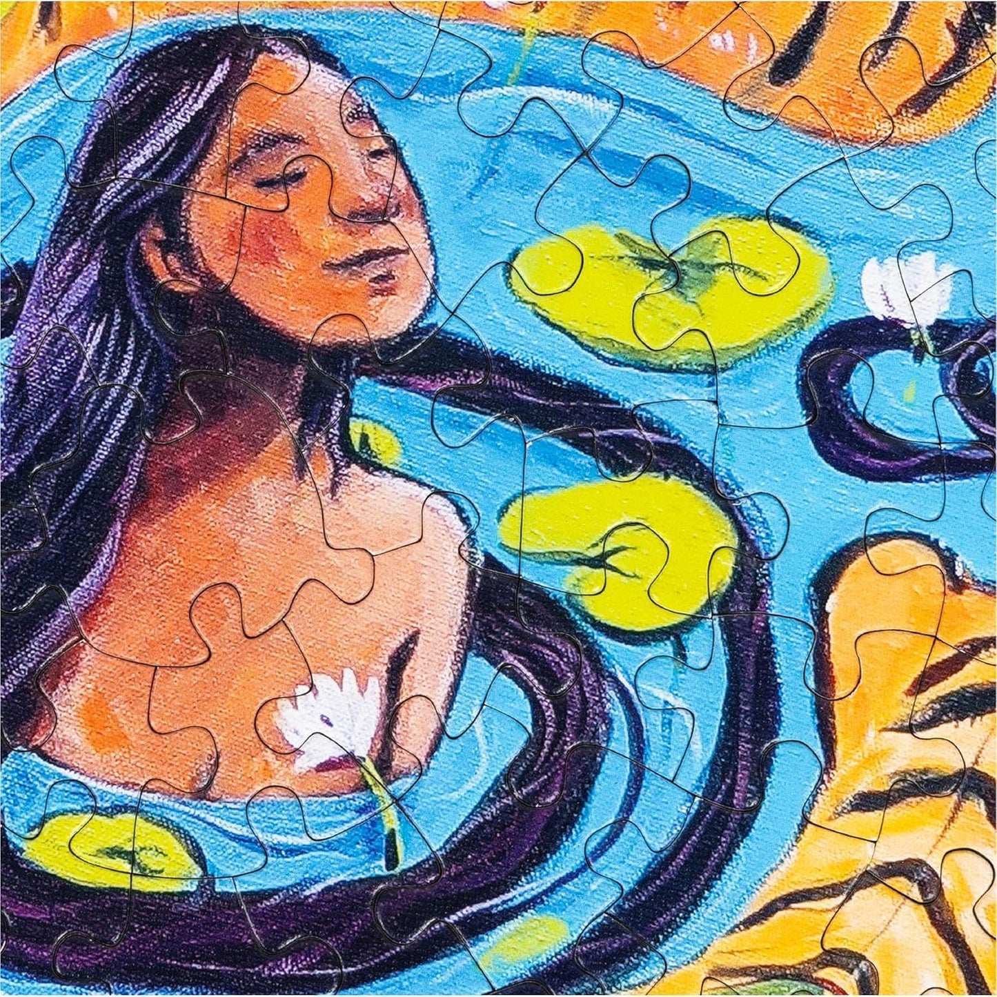 Jigsaw Nation 100 Piece Circle Puzzle – Endangered Circle of Life by Annada Menon | Artistic Circular Jigsaw Puzzle for Kids & Adults