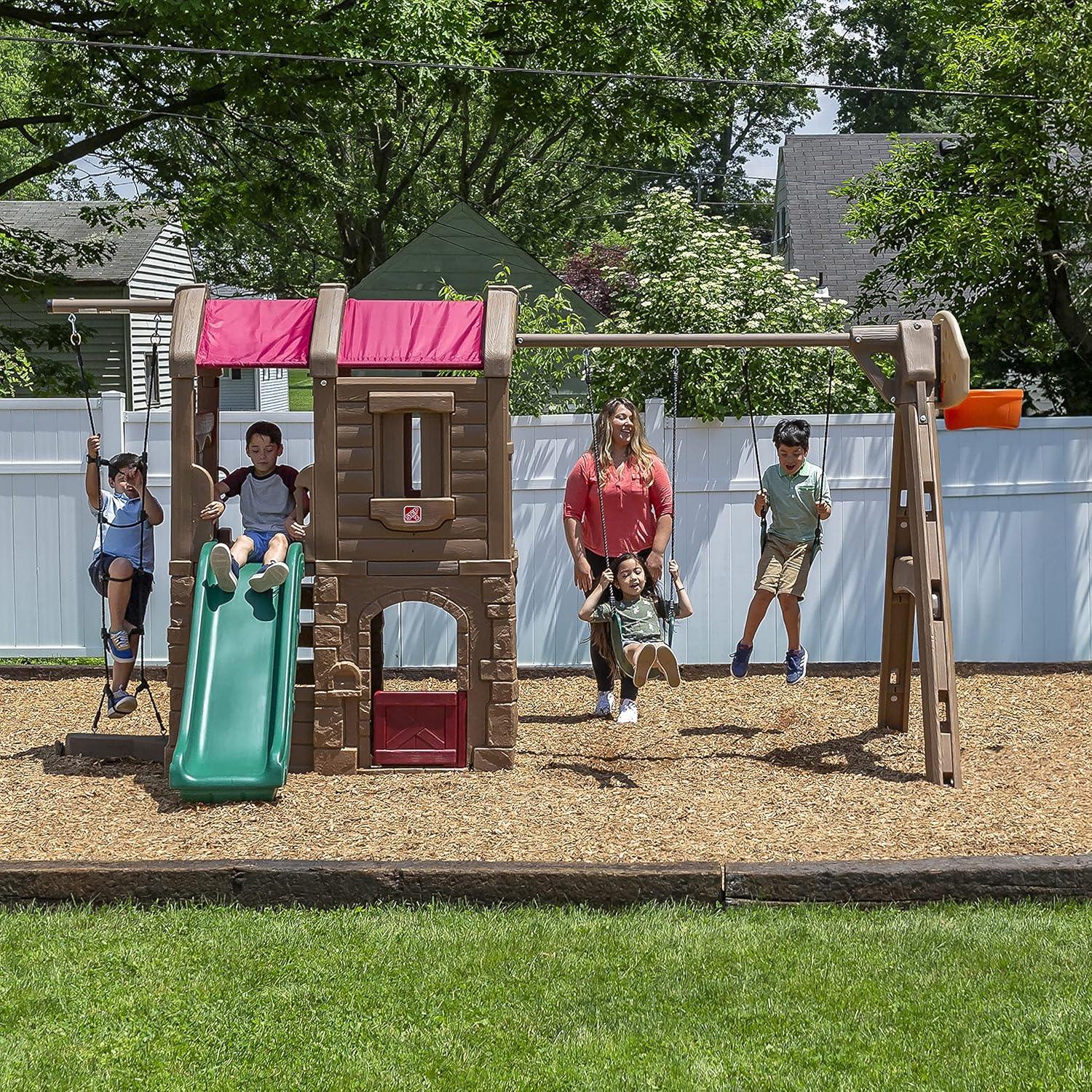 Step2 Naturally Playful Adventure Lodge Play Center | Indoor & Outdoor Kids Playhouse - Jaiman Toys