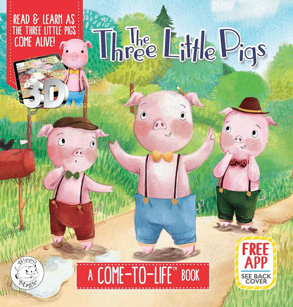 The Three Little Pigs 3D Come-To-Life Book – Interactive Augmented Reality Story Book for Kids