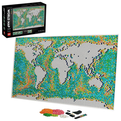 LEGO Art 31203  World Map Building Kit For Adults (11,695 Pieces) Multicolor (Box not so intact)