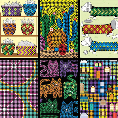 Imagimake Look What I Made! Mystery Mosaic Patterns Paint by Numbers Art Kit with 30 Designs & 20 Colour Pens – Creative Activity Set for Kids Ages 6+
