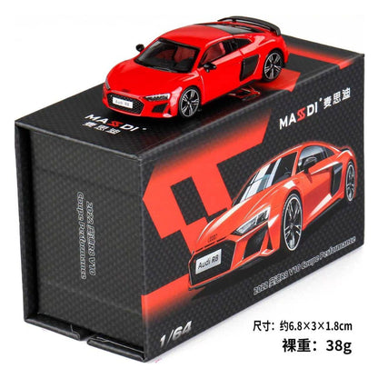 MASSDI 1:64 2022 Audi R8 V10 Coupe Performance Red Die-Cast Model Car Collectible