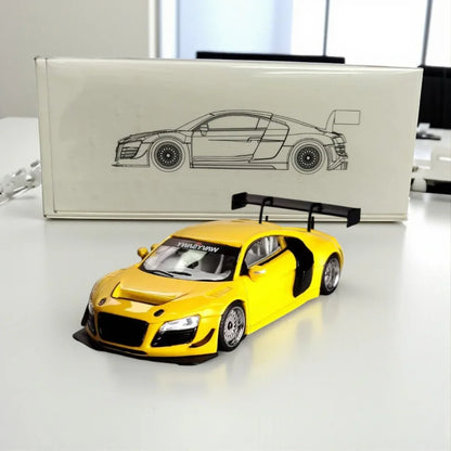 LMF 1:64 AUDI R8 LMS ULTRA YELLOW DIECAST CAR MODEL