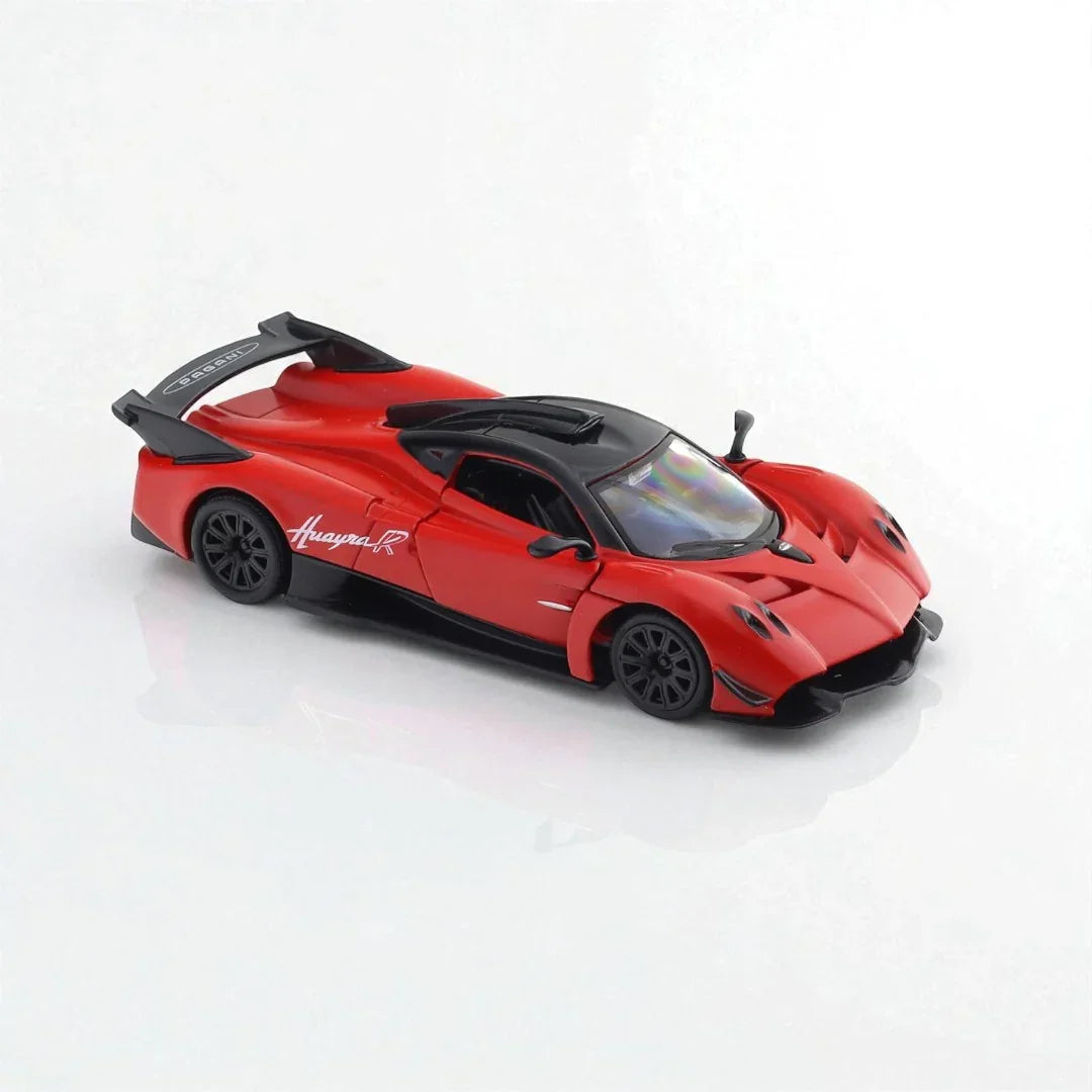 RMZ Hobby 1:32 Pagani Huayra R Die-Cast Model Car – Red with Openable Doors,Pull-Back Action, Light & Sound (664974) - Jaiman Toys