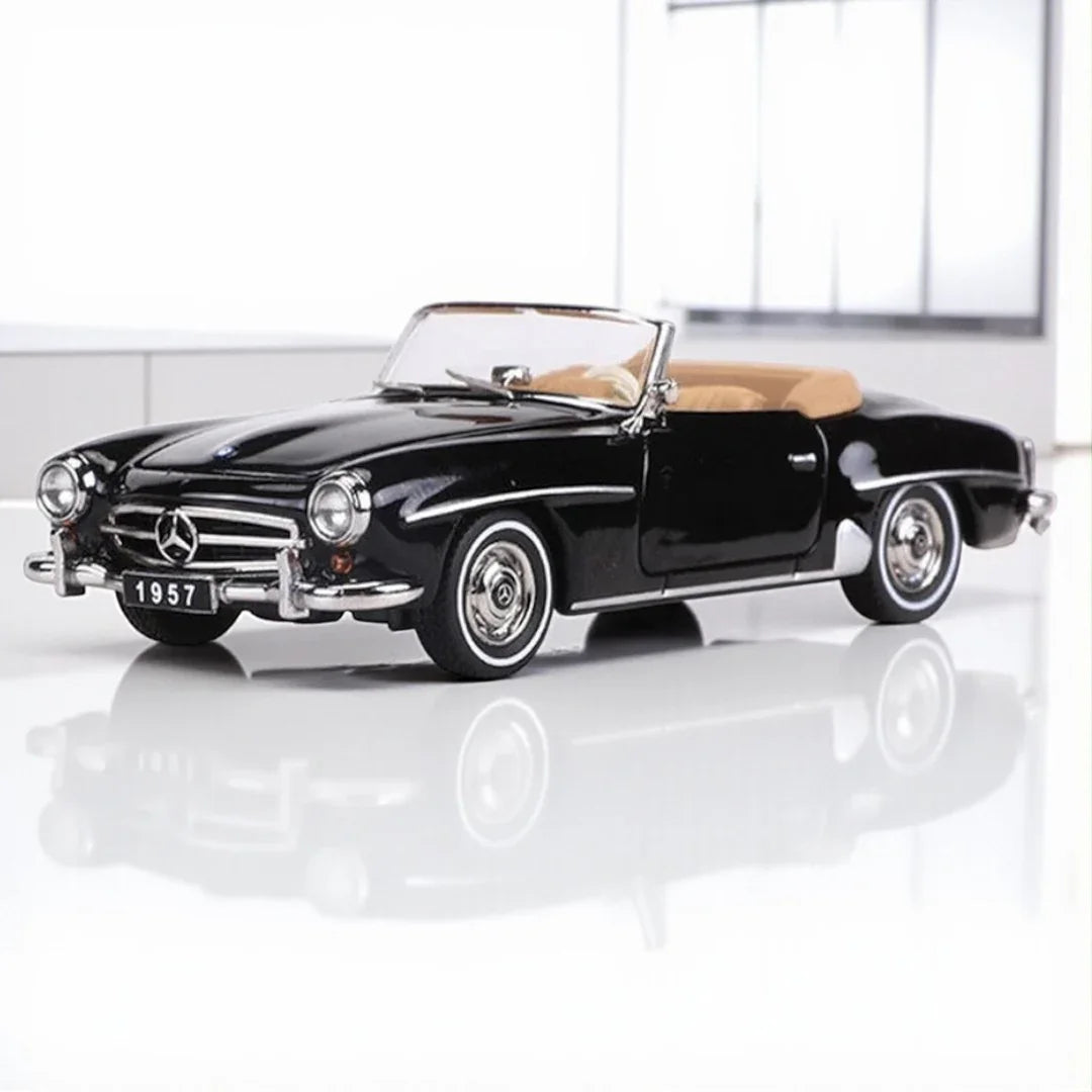 GFCC 1:64 1957 Mercedes-Benz 190SL Black Diecast Model Car
