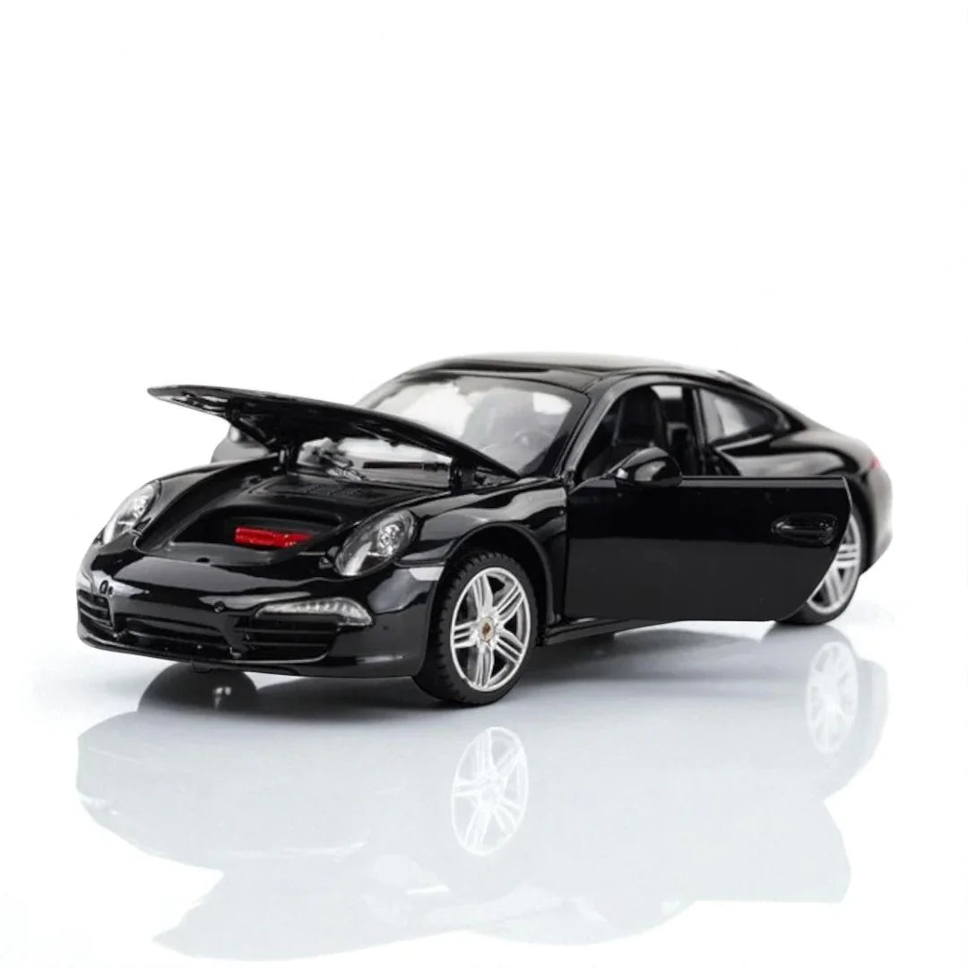 Rastar 1:24 Porsche 911 Carrera S Diecast Model – Black | Openable Doors, Premium Collectible Car (56200) - Jaiman Toys