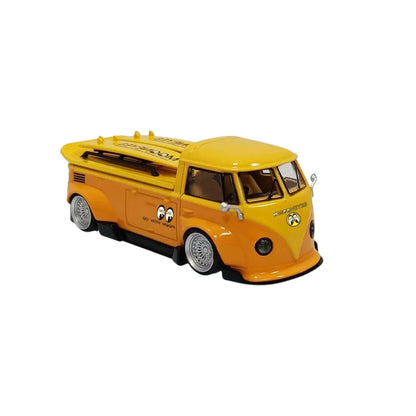 LMLF 1:64 Volkswagen Bus MOONEYES Edition Diecast Model Car – Yellow - Jaiman Toys