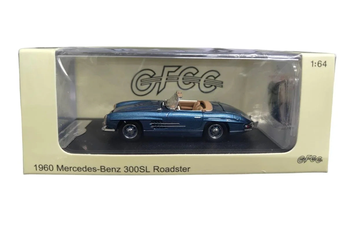 GFCC 1960 Mercedes-Benz 300SL Roadster Ice Blue 1/64 Scale Diecast Model Car - Jaiman Toys