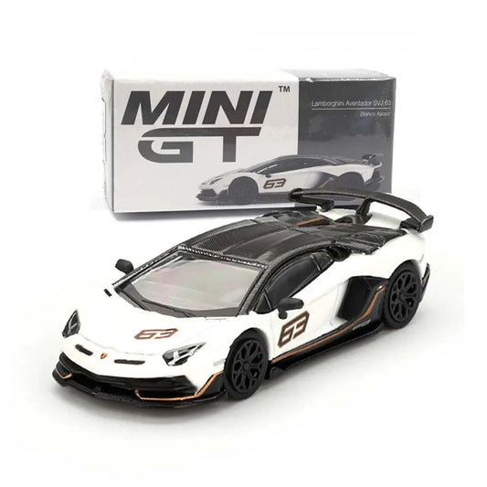 Mini GT 1/64 Lamborghini Aventador SVJ 63 Bianco Asopo RHD Diecast Scale Model Car - Jaiman Toys