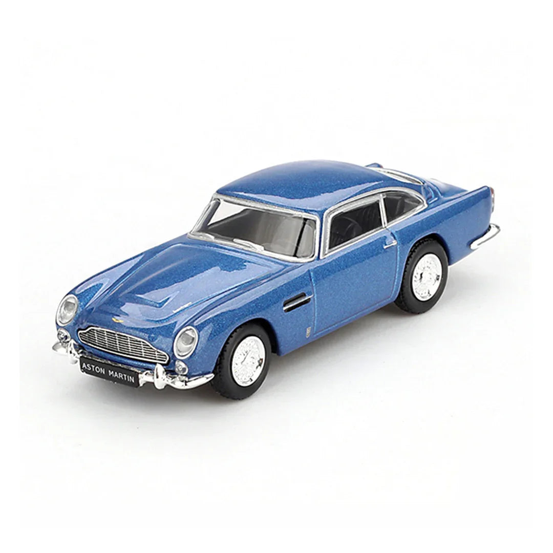 Mini GT 1:64 Aston Martin DB5 Sierra Blue RHD Diecast Scale Model Car