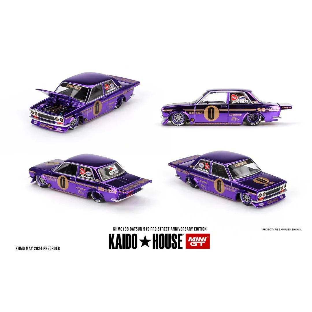 Kaido House KHMG138 – Datsun 510 Pro Street Anniversary Edition (1:64 Die-Cast Model) - Jaiman Toys