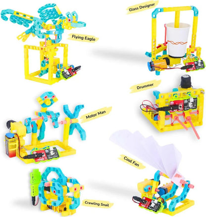 Witblox Fun With Robots Kit | 6-in-1 STEM Toy for Kids 8+ | 180 WitBricks & DIY Projects