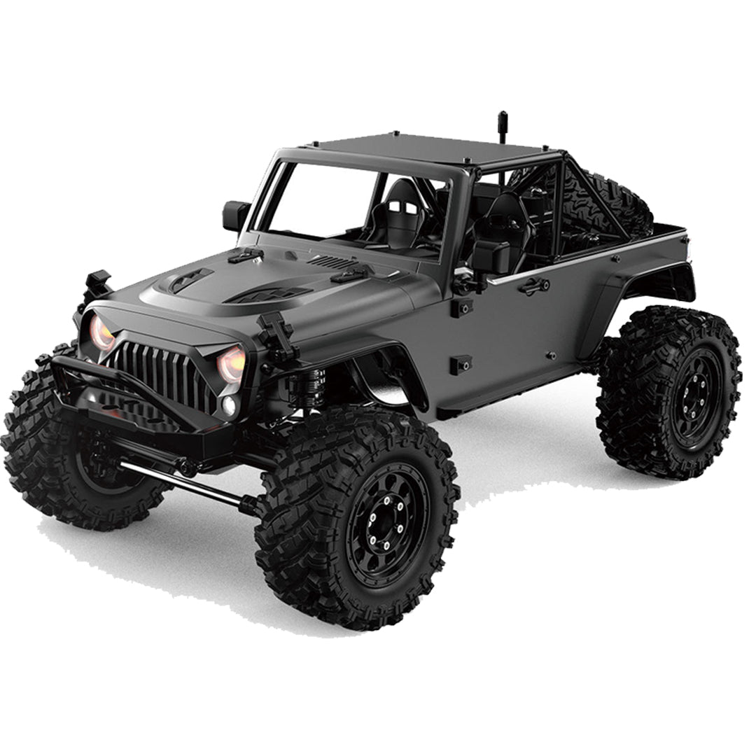 MJX Hyper Go H12Y Brushless 1:12 4WD RC Crawler Truck | LED Lights | 2.4GHz RTR Off-Road Vehicle (Grey)