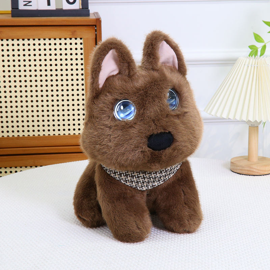 Breatoi! AI Smart Interactive Plush Dog Toy with Voice Interaction, Soft Stuffed Puppy Companion, Talking & Sound Responsive Plush Animal for Kids | Gift for Boys & Girls 3+ Years - Brown
