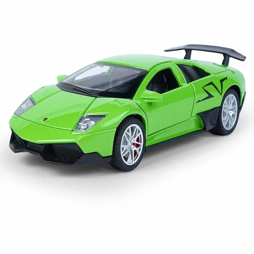 JOY JUNCTION 1:32 Green Supercar Diecast Model – Alloy Metal Sports Car with Openable Doors | Premium Collector Edition