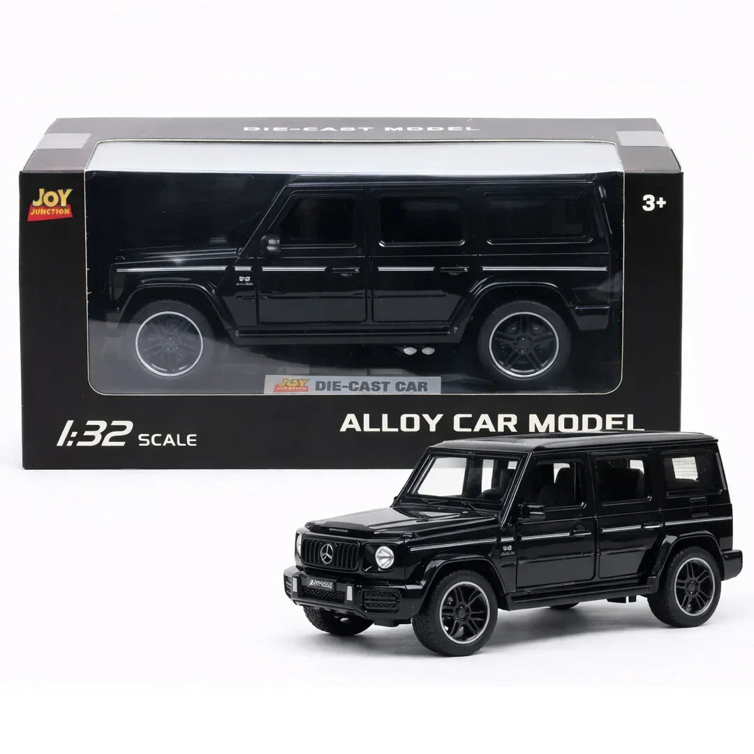 JOY JUNCTION 1:32 Alloy Diecast Luxury SUV Car – Black Metal Model Toy with Display Box for Kids & Collectors