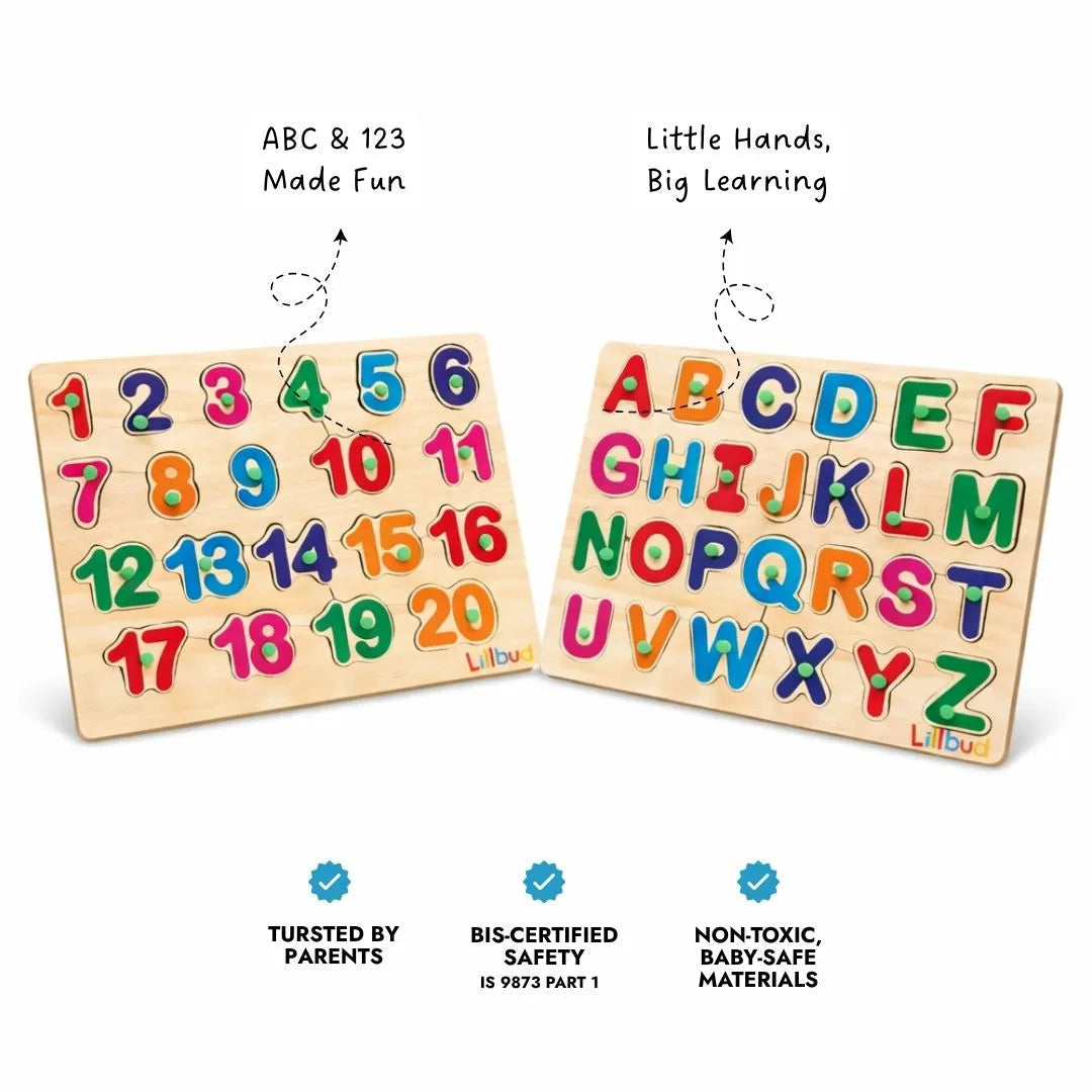 LiLLBUD Wooden Puzzle Combo Set of 4
