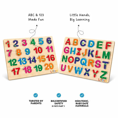 LiLLBUD Wooden Puzzle Combo Set of 4