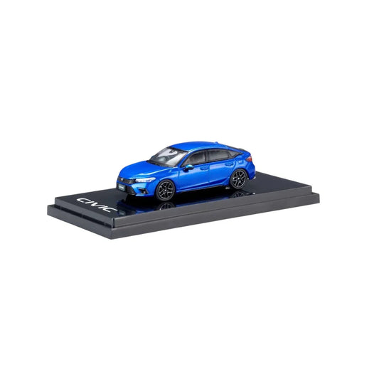Hobby Japan 1:64 HJ641046ABL Honda Civic 50 Anniversary Run Forever FL1 Premium Crystal Blue Pearl Diecast Scale Model Car - Jaiman Toys