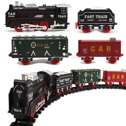 Battery Operated Classic Electric Train – Real Smoke, Lights, Sound & Music | Slot Railway Toy with Water-Adding Steam Effect - Jaiman Toys