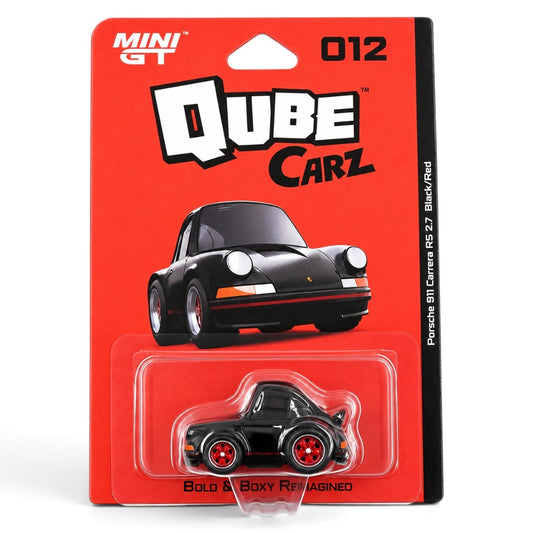 MINI GT 1:64 (Blister Pack) Qube Carz Porsche 911 Carrera RS 2.7 Black/Red – 012