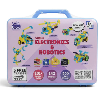 Witblox Electronics & Robotics Kit | STEM Educational Toy for Kids 8+ | 142 WitBricks & 101+ Builds