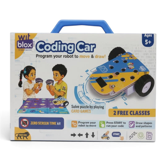 Witblox Coding Car | Zero Screen Time STEM Robot Toy for Kids 5+ | Program to Move & Draw