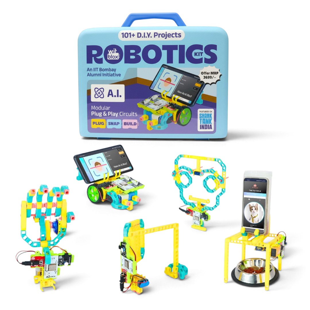 Witblox AI Robotics Kit | 101+ DIY Projects & Plug-and-Play STEM Toy | Featured on Shark Tank India