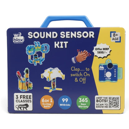 Witblox Sound Sensor Kit | 6-in-1 STEM Toy for Kids 8+ | Clap to Switch On & Off DIY Robot