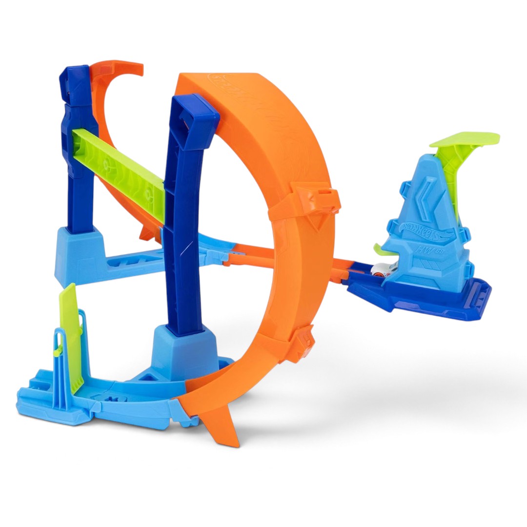 Hot Wheels 1:64 Corkscrew Jump Champion Track Set | Adjustable Loop Stunt Toy with Car
