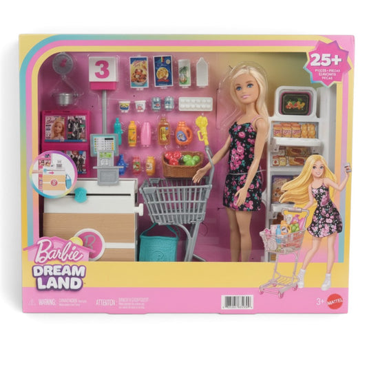Barbie Supermarket Playset | Grocery Store Doll Toy with 25+ Accessories & Rolling Cart