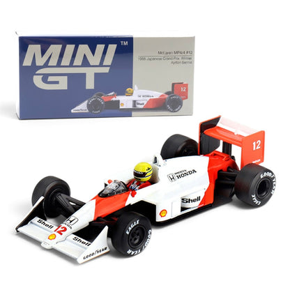 MINI GT 1:64 McLaren MP4/4 #12 Ayrton Senna 1988 Japanese Grand Prix Winner Diecast Scale Model Car