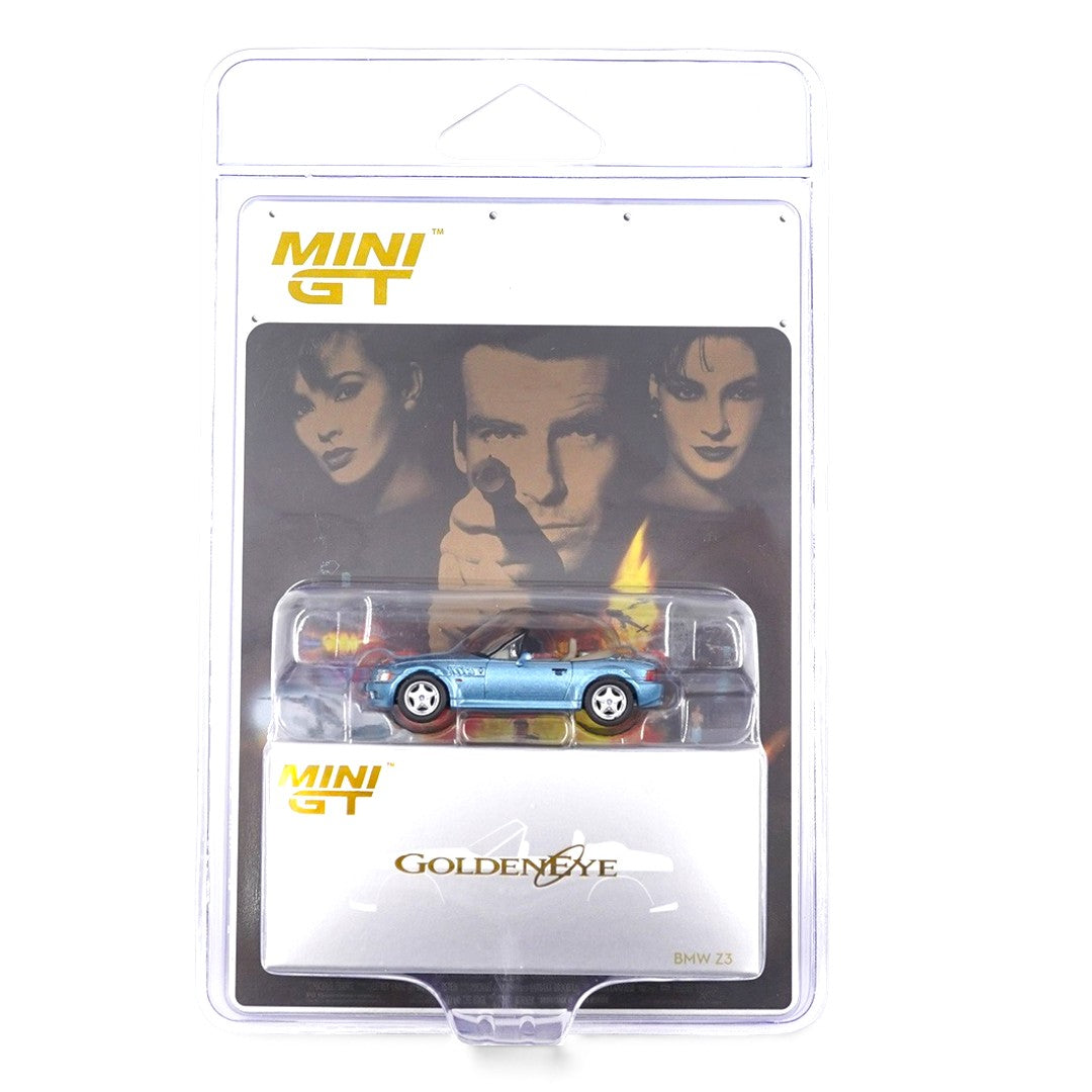 MINI GT 1:64 (Blister Pack) BMW Z3 007 Series GoldenEye English Blister Packaging Diecast Scale Model Car