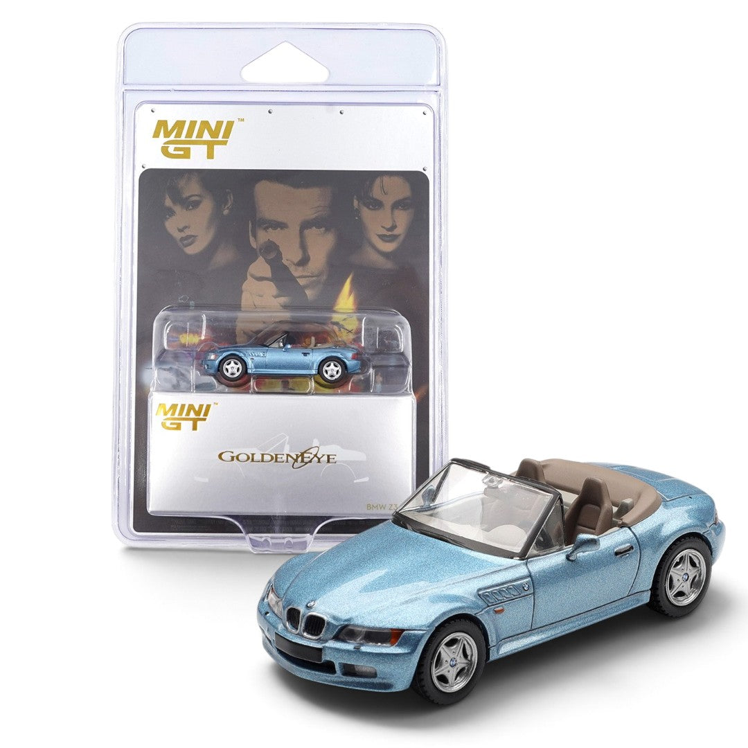 MINI GT 1:64 (Blister Pack) BMW Z3 007 Series GoldenEye English Blister Packaging Diecast Scale Model Car