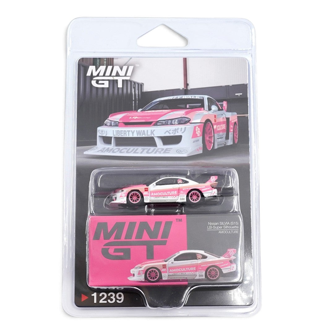 MINI GT 1:64 (Blister Pack) Nissan Silvia S15 LB-Super Silhouette AMOCULTURE RHD Diecast Scale Model Car